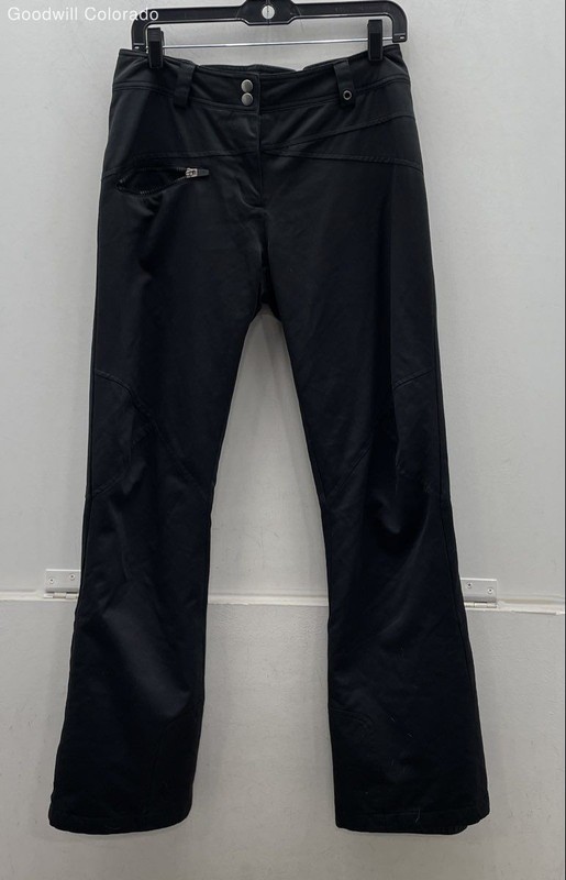 Obermeyer Womens Black Thermore Flat Front Pockets Ski Snow Pants Size 8