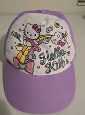 Hello Kitty Baseball Hat, Cap, Girl  s Sanrio Lavender, White, Rainbow Hat