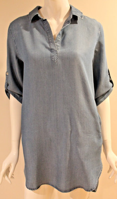 Thread + Supply Women's Blue Chambray Dress Tunic Top - Size Small - NWT