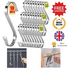 Hanging Hooks - Heavy Duty S Hanger Hooks - Stainless Steel for Towels Clothes