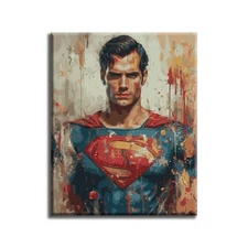 Premium Quality Paint By Numbers Kit: Superman. KitArtUS