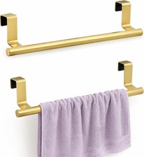 2 PCS Gold 9.25" Kitchen Towel Holder Over Cabinet Towel Bar