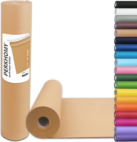 Brown Kraft Paper Roll 17.5" x 1200" for Gift Wrap, Crafts, Packing & Shipping.