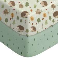 Baby Crib Sheets for Boys Girls Neutral, 2 Pack Crib Mattress Sheet for Stand...