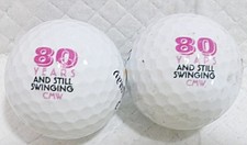 EIGHTY YEARS AND STILL SWINGING GOLF BALL - LOT OF TWO