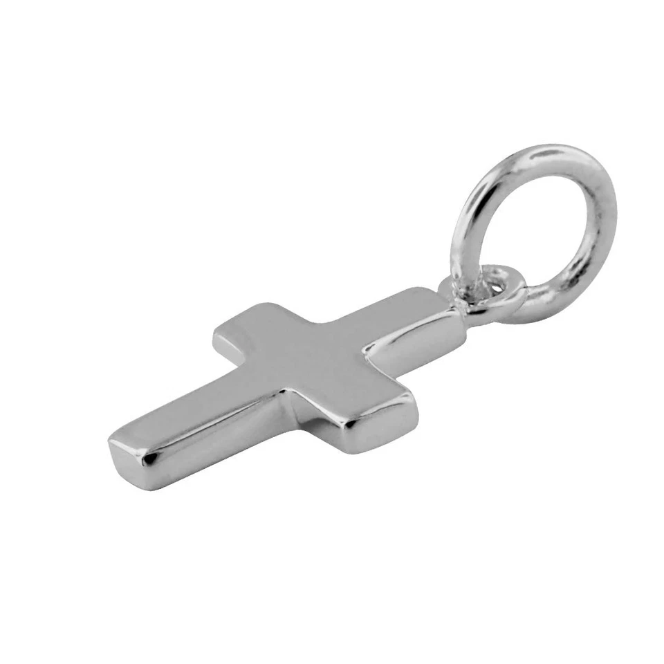 925 Sterling Silver Mini Cross Charm Pendant for Necklace, Bracelet, Anklet - Image 4 of 4