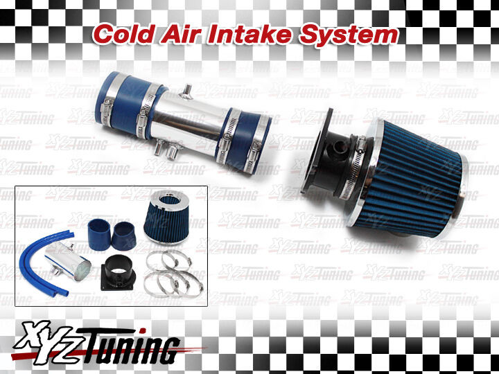 BLUE 95-00 Ford Contour 2.5L V6 Short Ram Air Intake Racing System + Filter 2.75