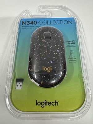 Logitech M340 Design Collection Wireless Mouse Silent Speckles Paint