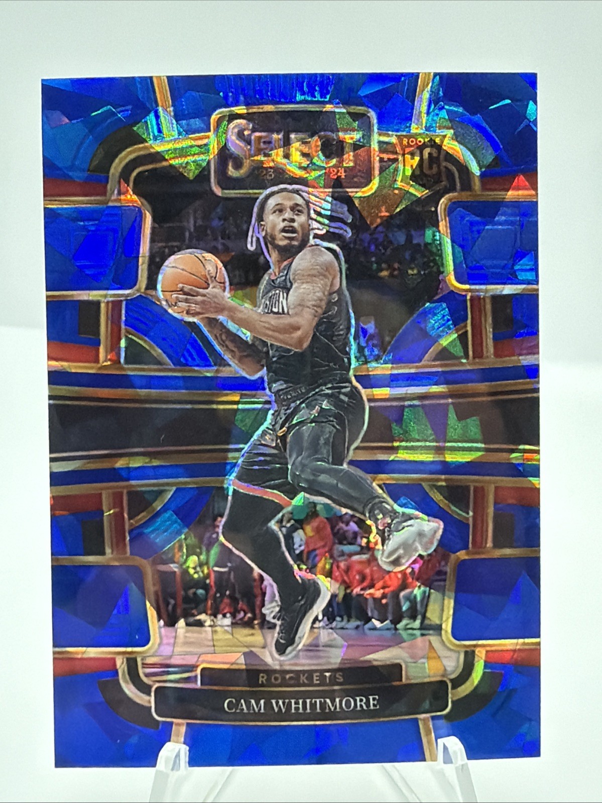 2023-24 Panini Select - Concourse Cam Whitmore #69 Blue Cracked Ice Prizm (RC)