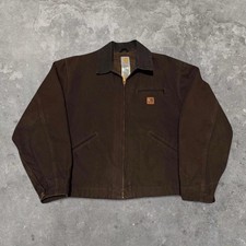 Vintage Carhartt Detroit Jacket Blanket Lined J97 DKB Dark Brown XL RARE VTG.