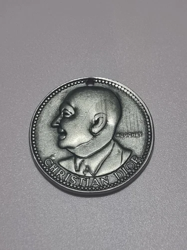 Pièce Christian Dior 1947 R Cochet Vintage Argent Gaufré Coin Bag Charm