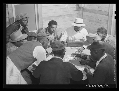 Belle Glade Florida 1941 Migratory Laborers Playing Skin Game Juke Joint