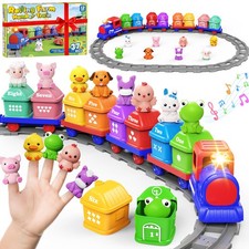 Learning Toys for Toddlers 1 2 3 Year Old,Farm Train Set 2-4,Counting Matchin...