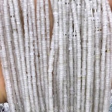 1x2mm Natural White Jade Flat Square Disc Spacer Beads for Jewelry Making DIY