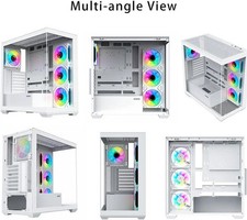 Sama SV01 Gaming PC Case Mid Tower ATX, White