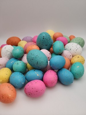 Easter Egg Speckled Multicolored Eggs Plastic Bowl Filler Craft Wreath Decor