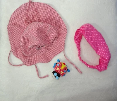 Mädchen Kopfbedeckung mit Sonnenschutz & Nackenschutz, Haarband, 2 - 4 Jahre, - Bild 1 von 4