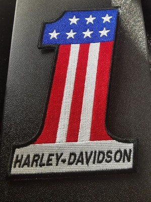 HARLEY DAVIDSON NUMBER ONE USA Patches Aufnäher - ca. 11,5x7,5cm