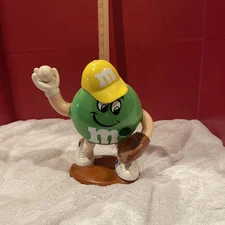 1995 M&M's Limited Edition Sports Baseball Player Candy Dispenser Rare Green