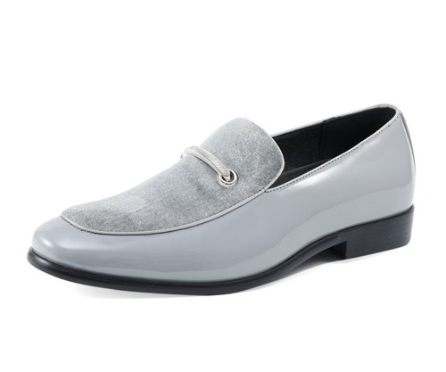 Amali Andrew Men's Dress Loafers Patent Leather Velvet Hybrid Gold Bit Slip On - Picture 10 of 53