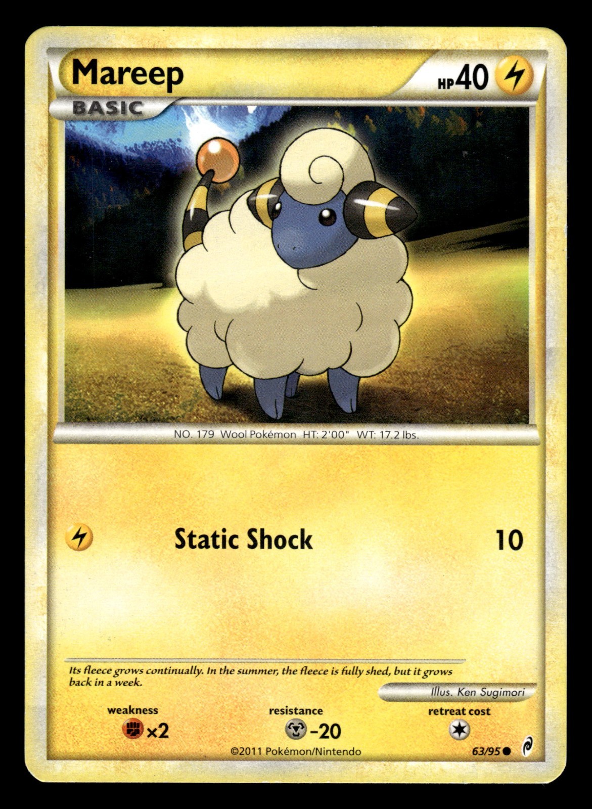 Mareep 63/95 Call Of Legends Pokemon Card