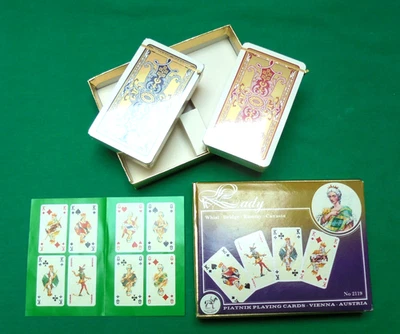 Coffret " LADY " PIATNIK Playing Cards Vienne - 2 jeux de 54 cartes, neufs... - Photo 1/4