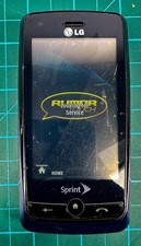 LG Rumor Touch Sprint Slider Phone QWERTY Keyboard Black Battery Powers On 3G