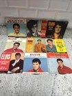 VINTAGE 1950s-70s ELVIS PRESLEY 45rpm PICTURE SLEEVES W/Vinyl Lot Of 9, VG-G🔥