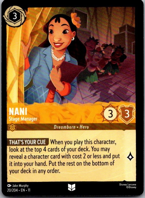 Nani - Stage Manager 20/204 Uncommon Winterspell Lorcana Lightly Played