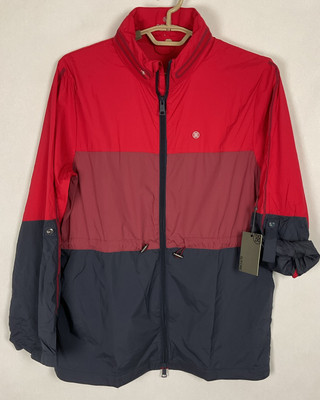 G/FORE G4 Jacket Womens Sz Large Polyester Full Zip Windbreaker Roll Up Sleeves