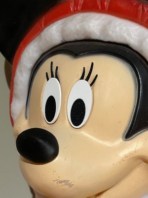 Black Peg Nose Blow Mold l Minnie Mouse 32 in Santa's Best Replacement Disney