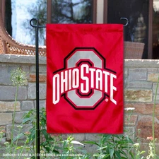Ohio State University Red Garden Flag and Yard Banner