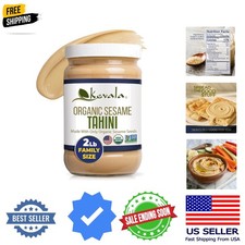 Organic Sesame Tahini  Smooth Hulled Sesame Paste with Pure Sesame Flavor fo...