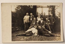 WW1 Soldaten mit Frau Landstuhl 1918 Militaria RPPC Feldpost Stempel Deutschland