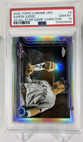 2025 Topps Chrome Update All-Star Game Aaron Judge ASGC-8 Image Variation PSA 10