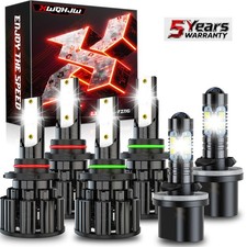 9005 9006 880 LED Headlight Foglight Bulbs Pack of 6 For 2000-2006 GMC Yukon