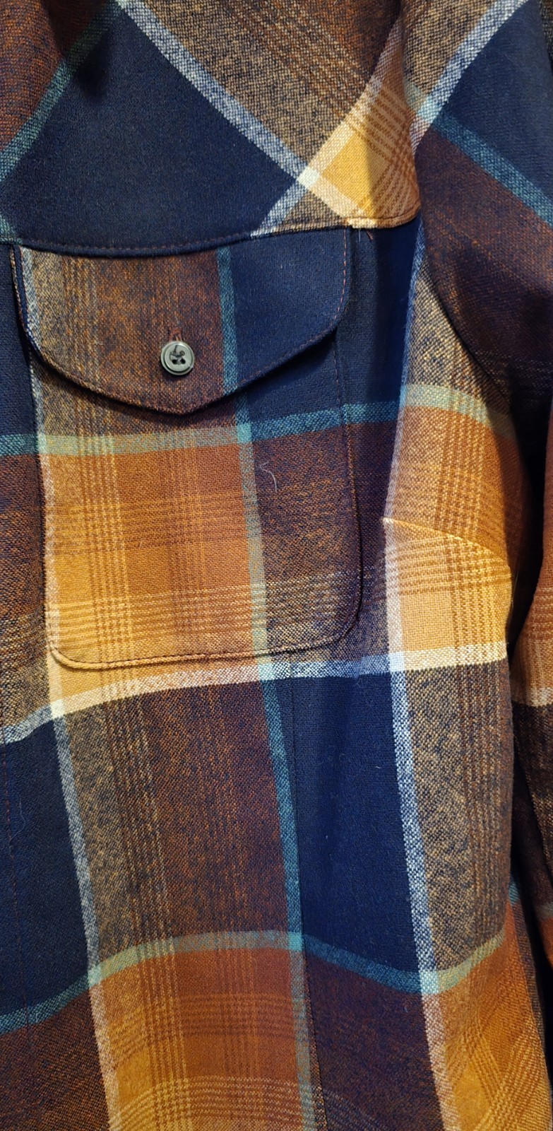 Pendleton Wool Shirt Plaid Button Up Western Long… - image 3