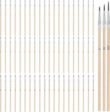 60Pcs Detail Paint Brushes Set, Wood Fine Detailing Tip Paint Brushes Fine Paint
