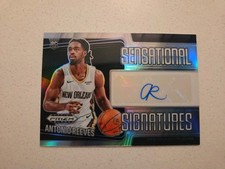 ANTONIO REEVES 2024-25 PRIZM BLACK ROOKIE SENSATIONAL SILVER RC AUTOGRAPH SS-REE