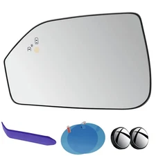 Driver Side Mirror Glass For Lincoln MKZ 2013-2020, Heated with Blind Spot