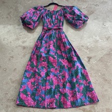 New Lilly Pulitzer Off-Shoulder Floral Belted Midi Dress
