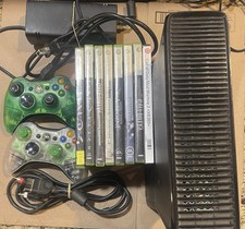 XBox 360 Slim Console 8 GAME MEGA BUNDLE TESTED 2 Controllers No Issues