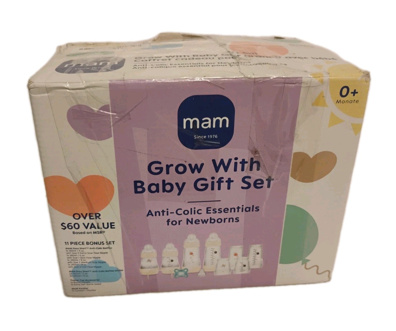 MAM Grow with Baby Gift Set Anti-Colic Essentials For Newbor