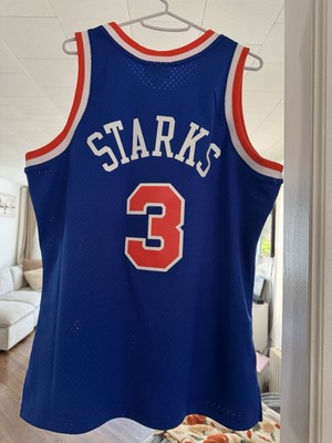Mitchell & Ness New York Knicks John Starks #3 Blue NBA Throwback Jersey