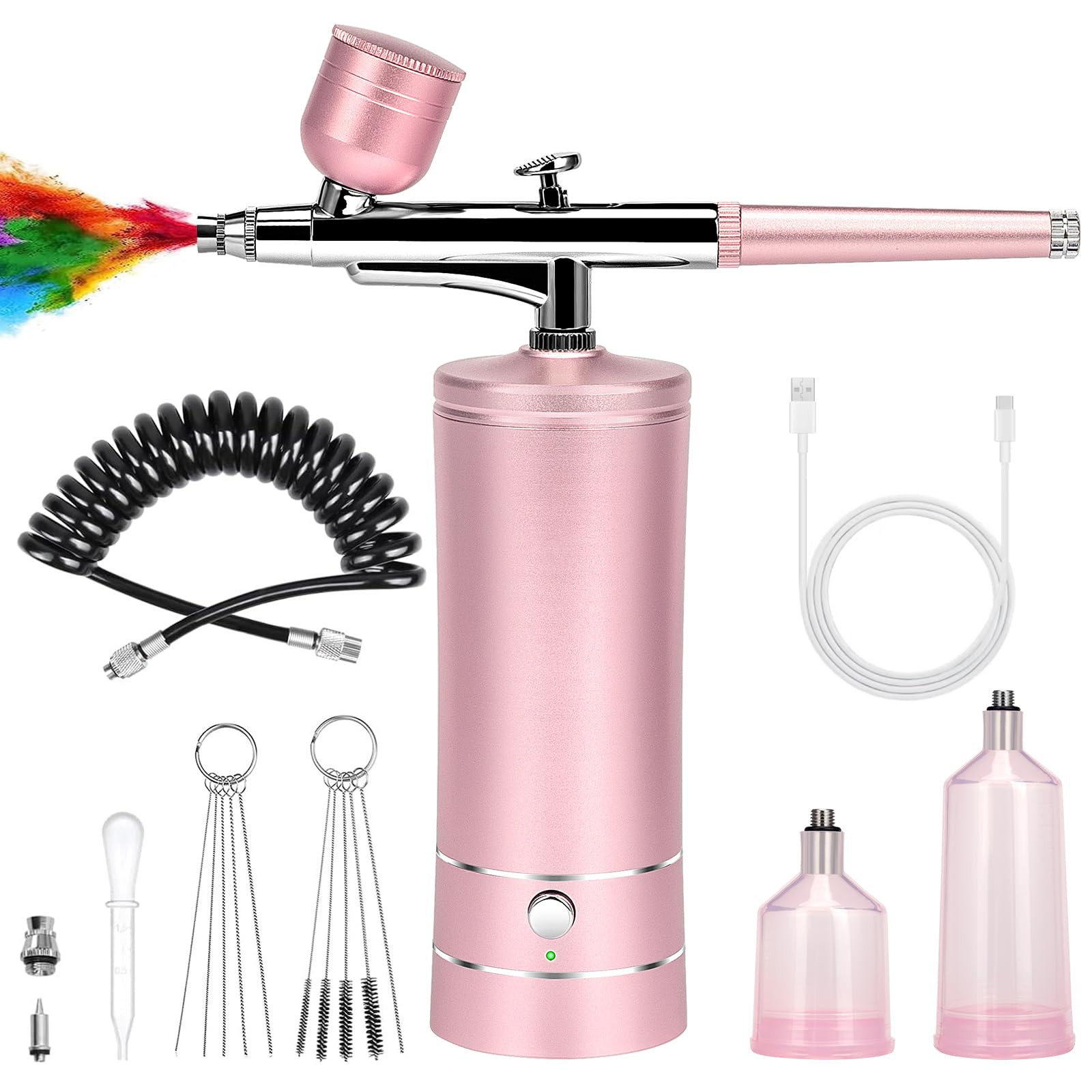 Airbrush Kit with Compressor, Portable Rechargeable High Performance Air Brus...