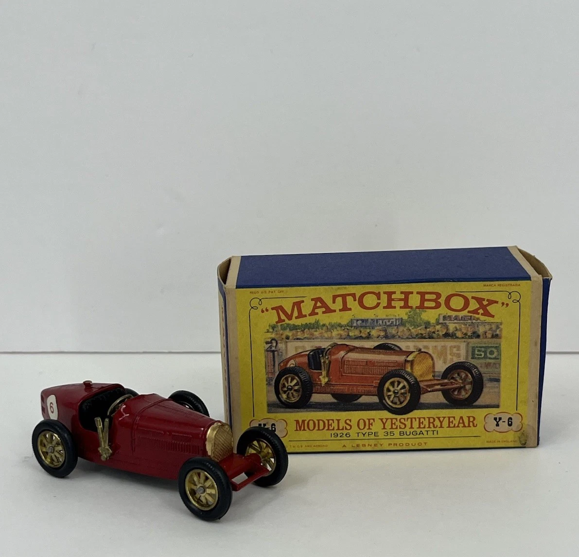 Matchbox Bugatti 1926 Vehicle Year Vintage Manufacture Diecast