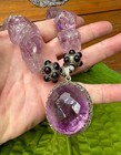 185ct Rose De France Amethyst and Garnet Necklace, Sterling Silver — photo 6
