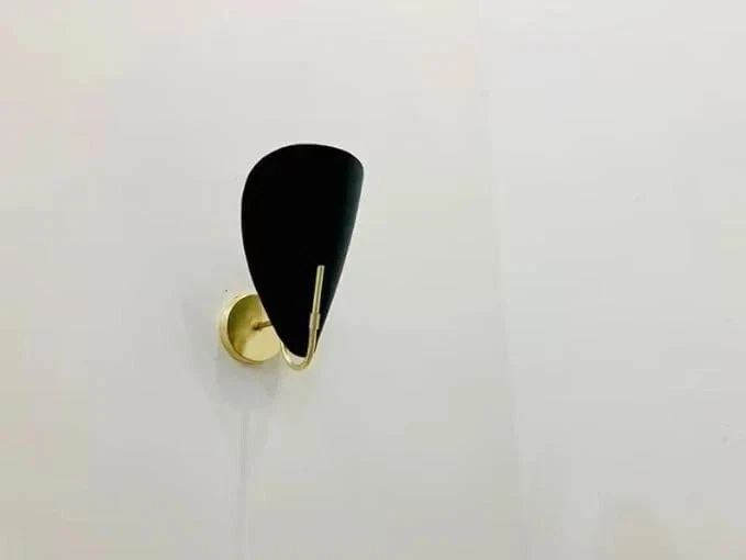 Aplique de pared de latón hecho a mano moderno de mediados de siglo 1 luz de ... - Imagen 3 de 4