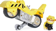, Moto Pups Rubble’S Deluxe Pull Back Motorcycle Vehicle with Wheelie Feature an