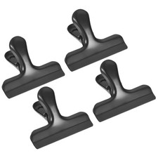 Stainless Steel Clip 3 Inch Wide, 4pcs Small Black Clamp